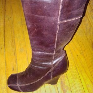 Aldo Boots, Color: Wine, Euro size 9 but fits 8 or 8.5, Genuine Leather.